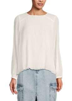 Calvin Klein Puff Sleeve Pleated Top