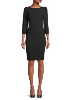 Calvin Klein Puff-Sleeve Sheath Dress