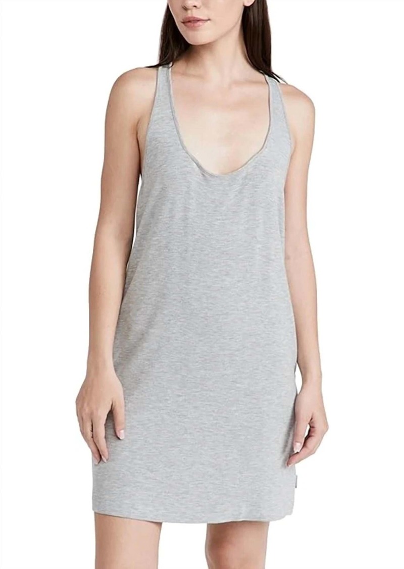 Calvin Klein Pure Rib Nightshirt In Grey Heather