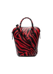 Calvin Klein Red Dalton mini tiger print leather bucket bag