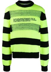 Calvin Klein reverse-stripe logo jumper