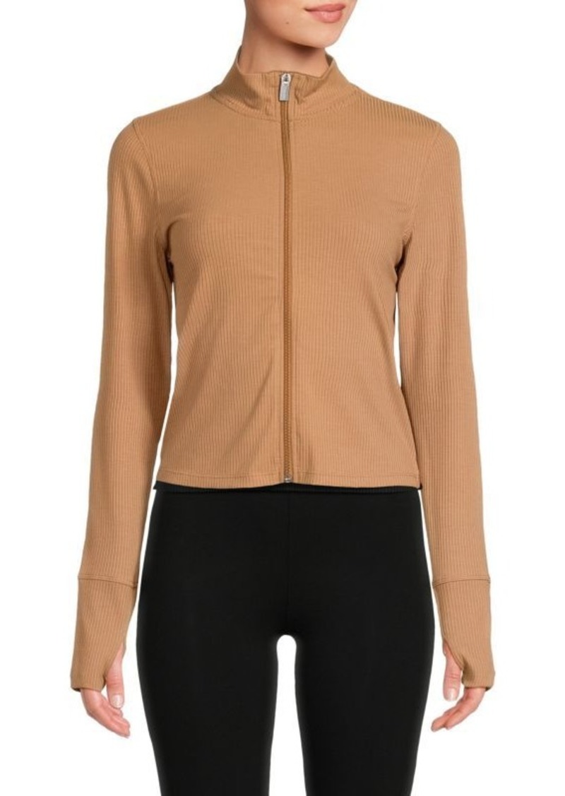 Calvin Klein Ribbed Thumbhole Zip Jacket