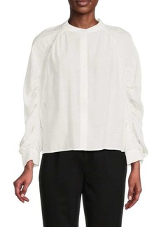 Calvin Klein Ruched Sleeve Blouse