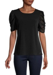Calvin Klein Ruched-Sleeve Top