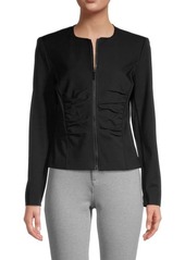 Calvin Klein Ruched Zip-Up Jacket