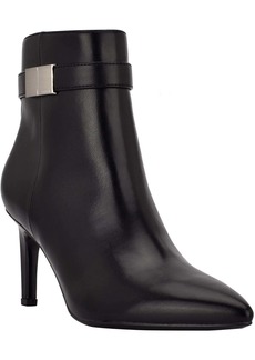 Calvin Klein Sarity Womens Faux Leather Pointed Toe Booties