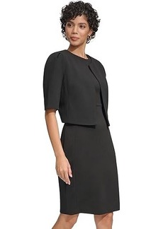 Calvin Klein Scuba Crepe Long Sleeve Shrug