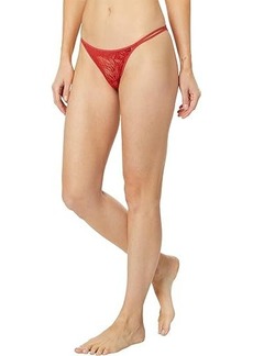 Calvin Klein Women's Sheer Marquisette Lace High-Leg Tanga Underwear QF7105