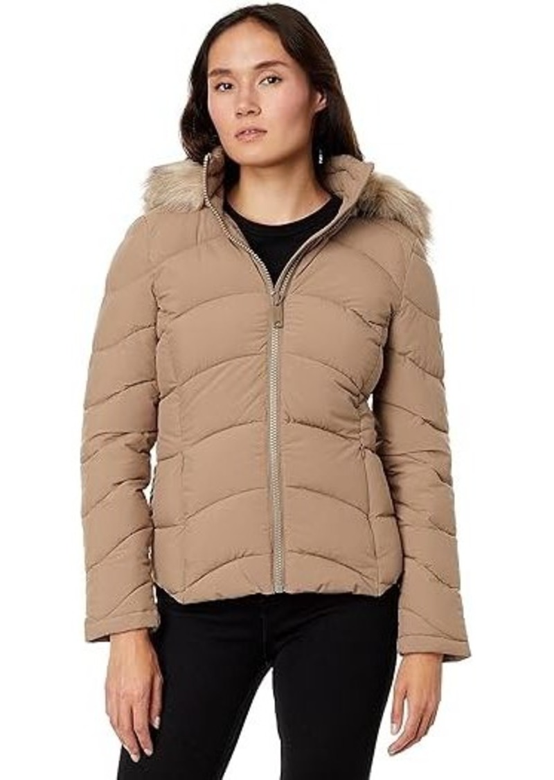 Calvin Klein Short Faux Fur Trim Puffer