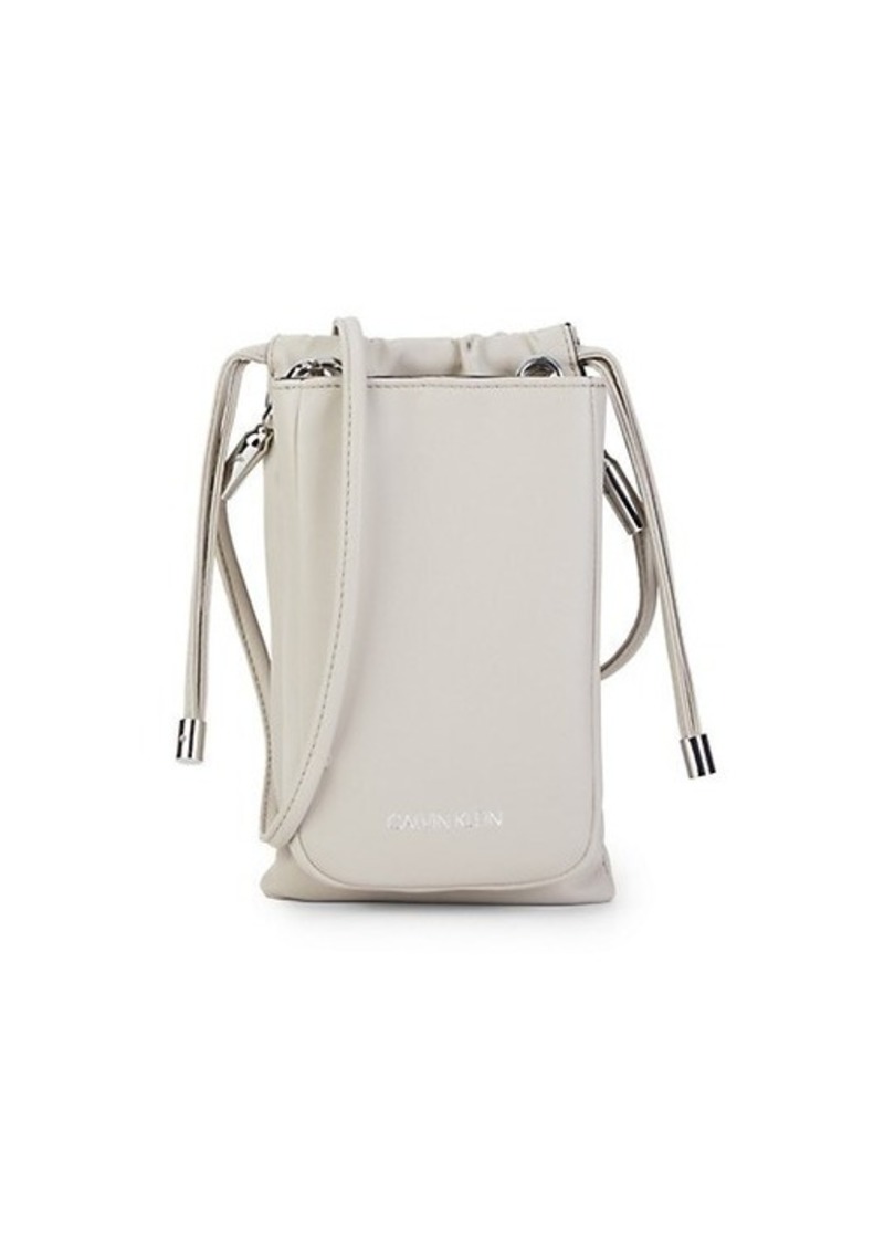 Calvin Klein Willow Faux Leather Shoulder Bag in White