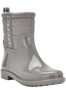 Calvin Klein Sisely Womens Ankle Block Heel Rain Boots