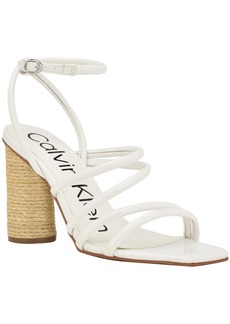 Calvin Klein Sizzle Womens Patent Ankle Strap Heels