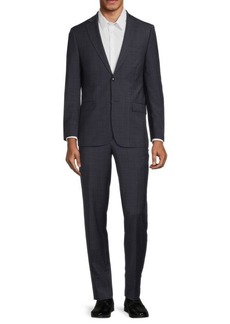 Calvin Klein Skinny Fit Checked Wool Blend Suit