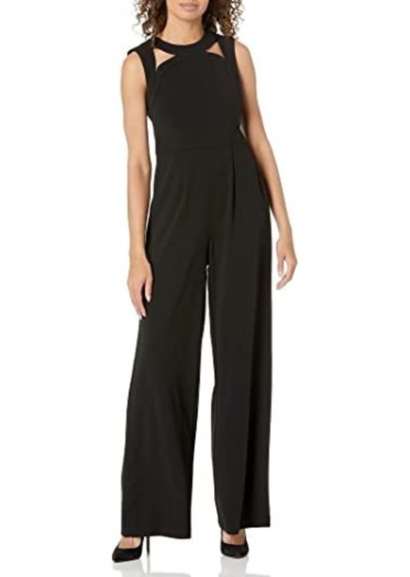 Calvin Klein Sleeveless Jumpsuit with Cut Outs