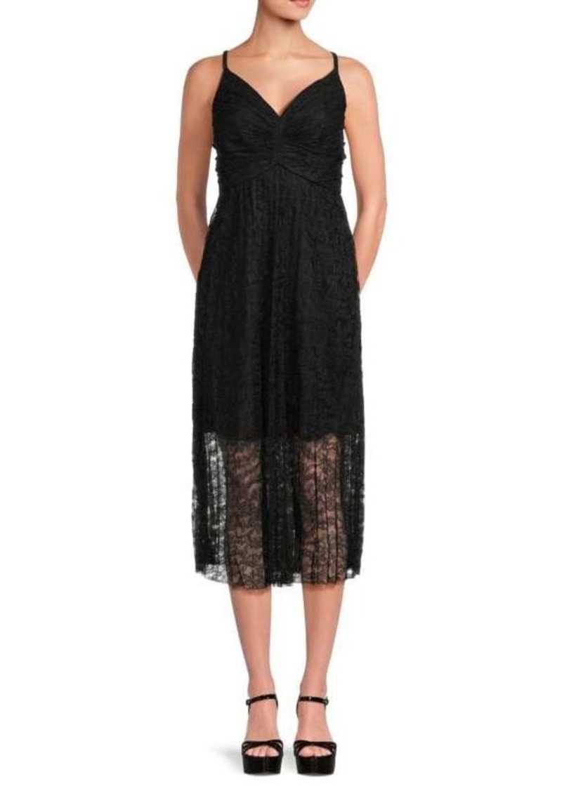 Calvin Klein Sleeveless Lace Midi Dress