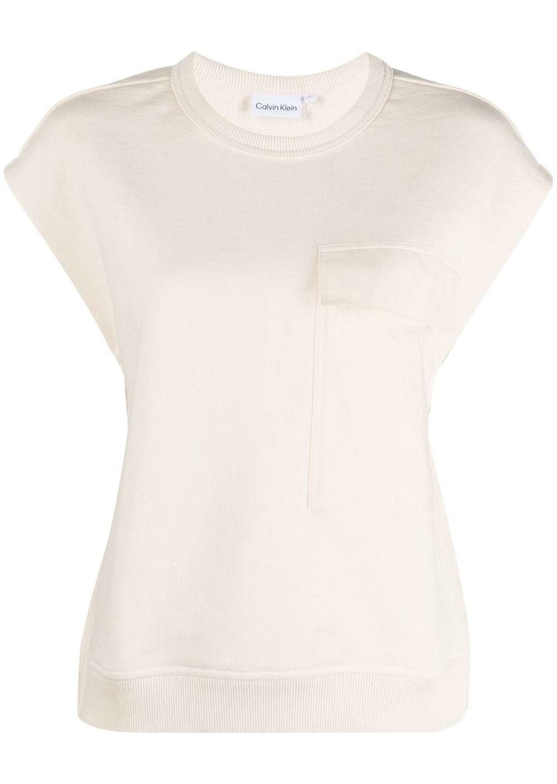 Calvin Klein sleeveless organic-cotton sweatshirt