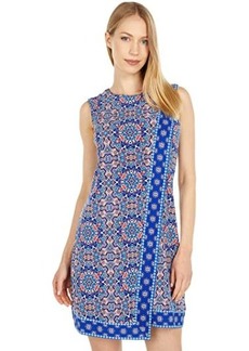 Calvin Klein Sleeveless Patterned Jersey Dress