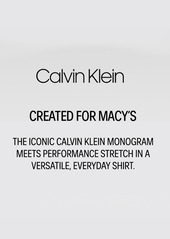 Calvin Klein Men's Slim-Fit Stretch Dress Shirt, Online Exclusive Created for Macy's - Navy