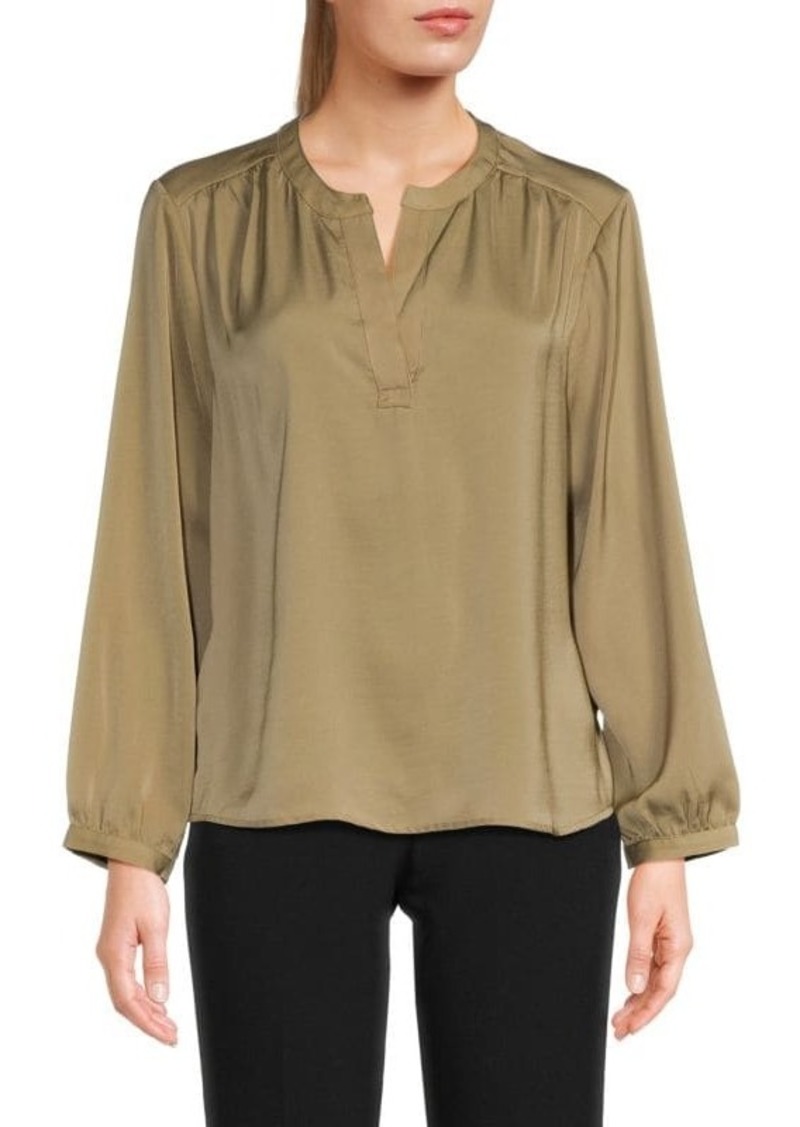 Calvin Klein Splitneck Satin Blouse