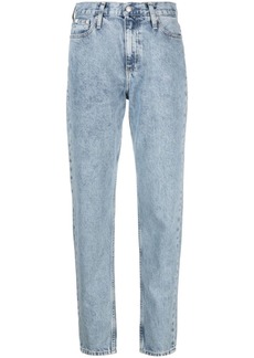 Calvin Klein straight-leg washed-denim jeans
