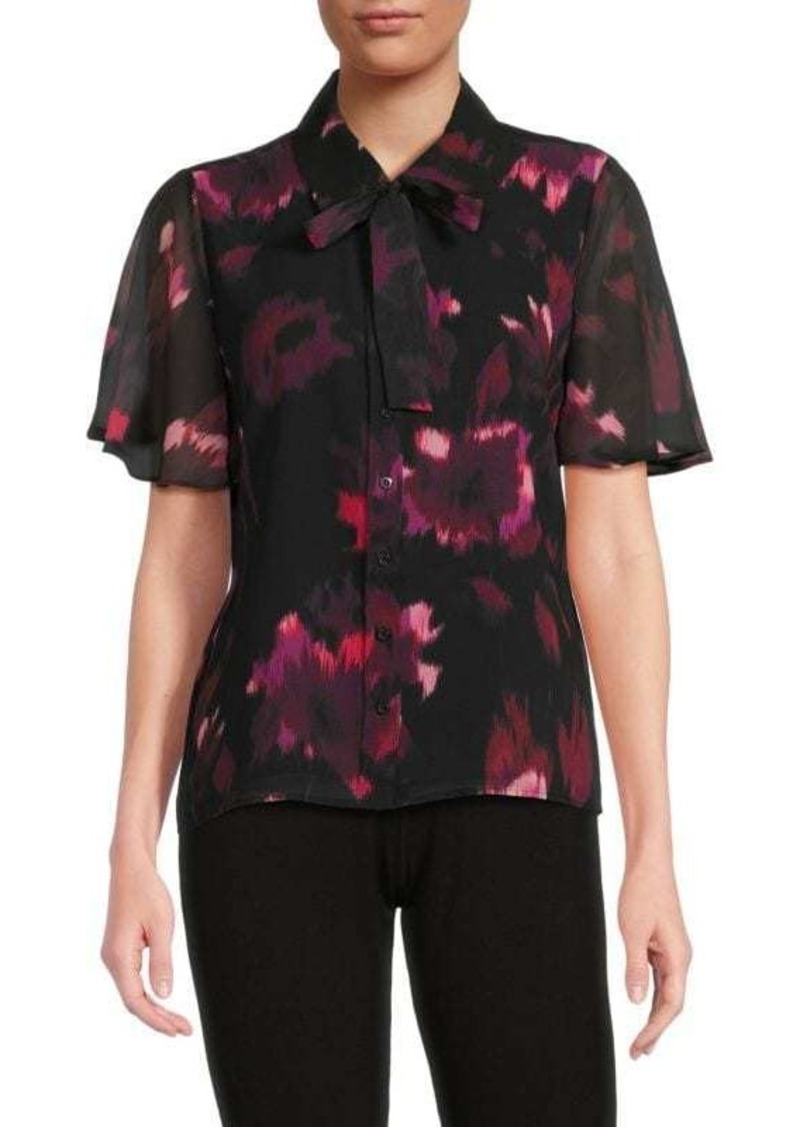 Calvin Klein Tie Dye Flare Sleeve Shirt