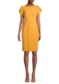 Calvin Klein Tulip-Sleeve Sheath Dress