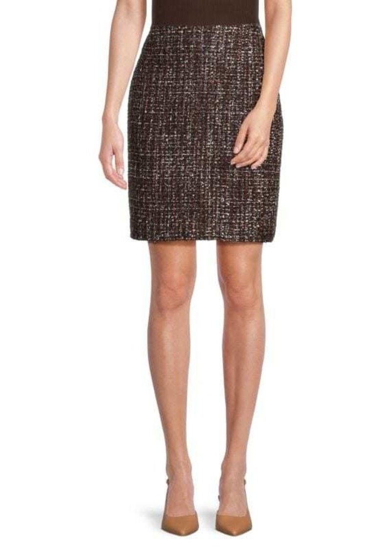 Calvin Klein Tweed Wool Blend Mini Skirt