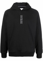 Calvin Klein vertical-logo print hoodie