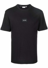 Calvin Klein waffle-knit logo-patch T-shirt