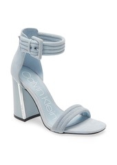 Calvin Klein Rochanda Ankle Strap Sandal in Petal Blue Suede at Nordstrom