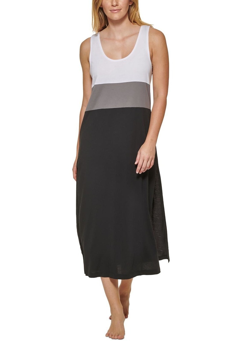 Calvin Klein Womens Colorblock Dress Cover-Up