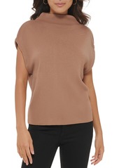 Calvin Klein Womens Sleeveless Rolled Collar Pullover Sweater
