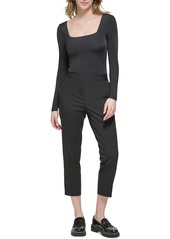 Calvin Klein Womens Square Neck Fitted Bodysuit