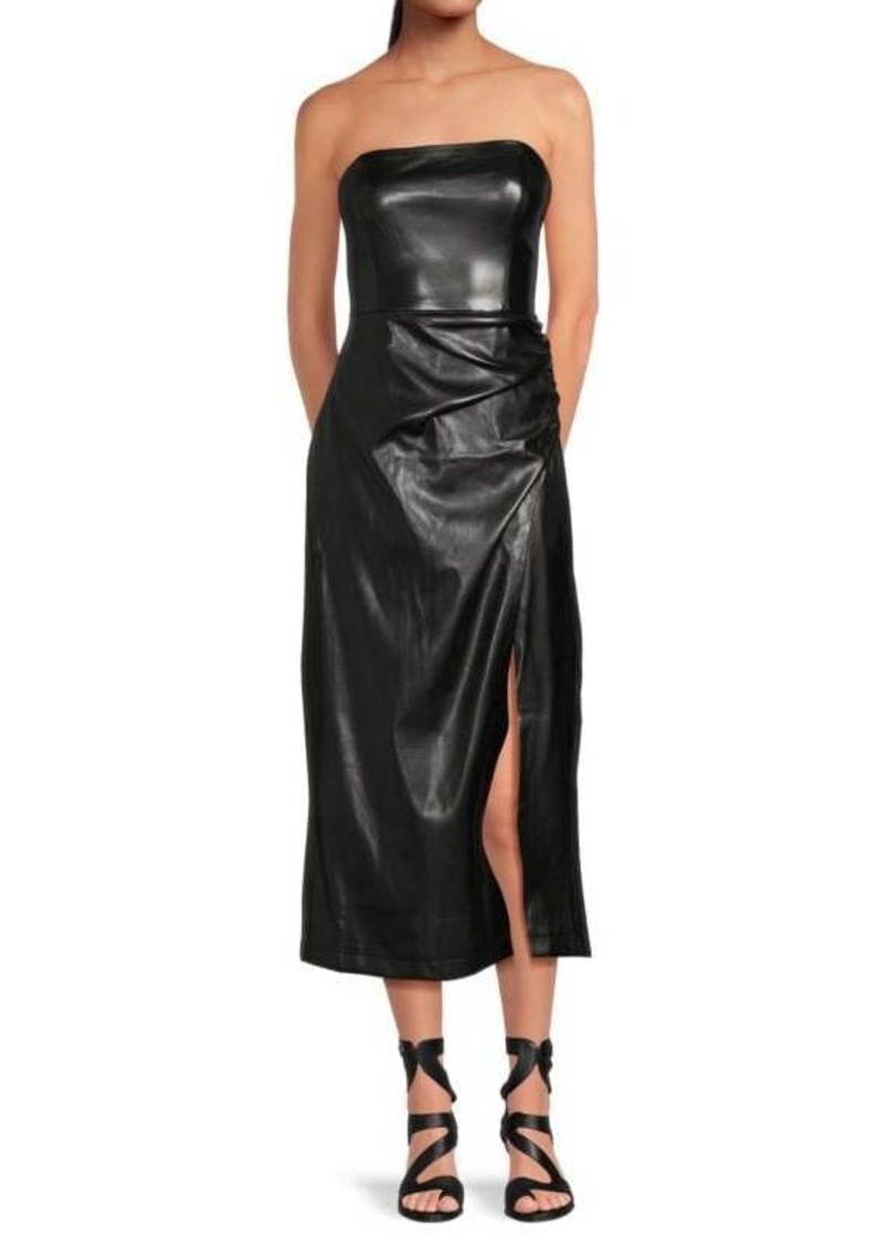 Cami NYC Andres Faux Leather Sheath Midi Dress