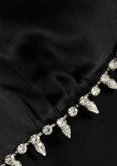 Cami NYC - Abel cropped crystal-embellished satin top - Black - US 0