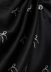 Cami NYC - Aliah crystal-embellished printed stretch-silk mini skirt - Black - US 4