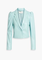 Cami NYC - Aliette cropped faux leather blazer - Blue - XS