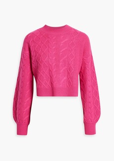 Cami NYC - Davney cropped cable-knit merino wool sweater - Pink - L