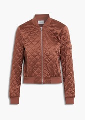 Cami NYC - Diedre quilted silk-satin bomber jacket - Brown - XXS