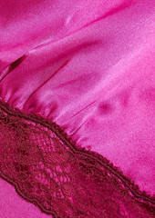 Cami NYC - Florentine lace-trimmed cutout silk-satin camisole - Purple - US 0