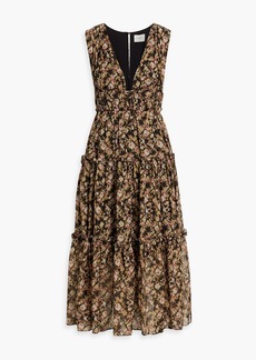 Cami NYC - Hedy ruffled floral-print silk-chiffon midi dress - Black - XS