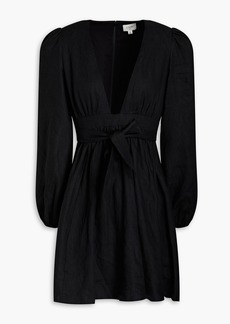 Cami NYC - Meri pleated linen-gauze mini dress - Black - XS