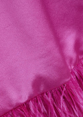 Cami NYC - Roxanne feather-trimmed satin mini dress - Purple - US 2
