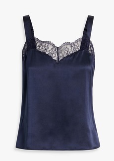 Cami NYC - Seraphina lace-trimmed silk-satin camisole - Blue - M