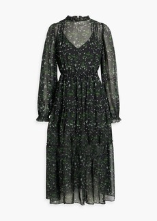 Cami NYC - Tamra ruffled floral-print silk-voile midi dress - Black - XS
