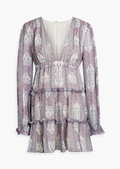 Cami NYC - Venezia tiered floral-print silk-chiffon mini dress - Blue - XS