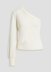 Cami NYC - Virginia one-sleeve faux pearl-embellished merino wool sweater - Blue - XXS
