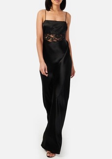 CAMI NYC Zelda Lace Panel Satin Gown