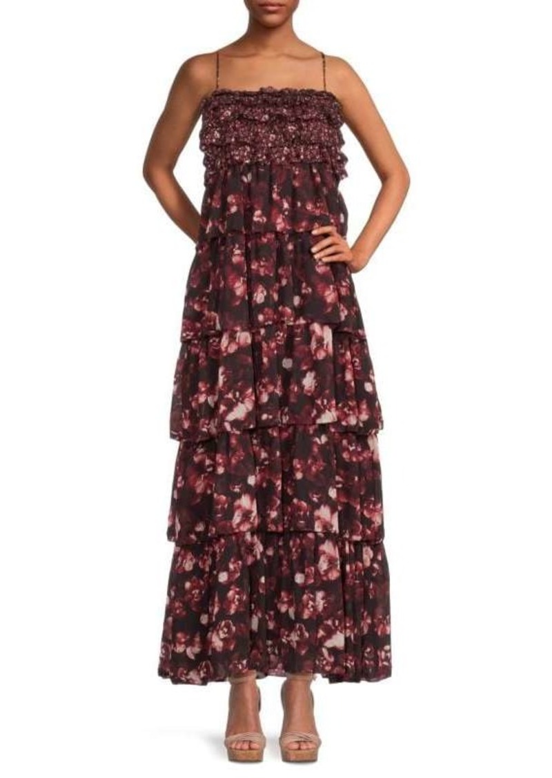 Cami NYC Helena Floral Tiered Maxi Dress
