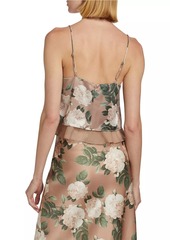 Cami NYC Malaga Floral Satin Cropped Camisole